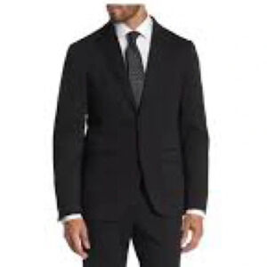 Savile Row Strand 2 Button Notch Lapel Suit Jacket in Black - NEW - Size 42L